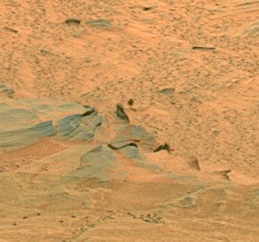 Shifted mistery figure on Mars overview